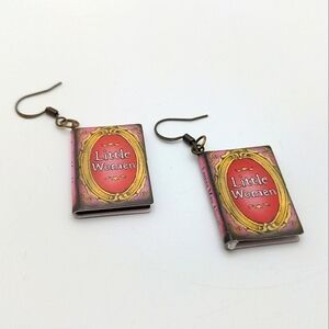 Book Charm Earrings Little Women